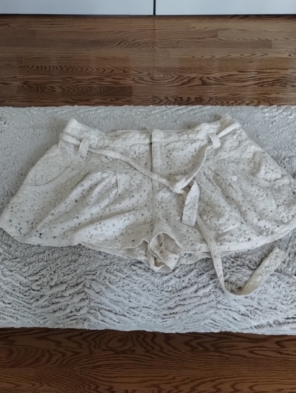 Free People Cream Lace Overlay Women's Shorts